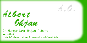albert okjan business card